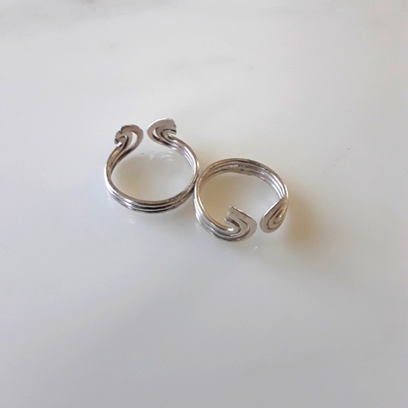 VTG STERLING 2 PIECE SWIRL STATEMENT RING SZ 9.5 - Picture 6 of 8